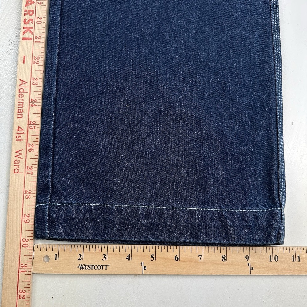 VTG 90s American Exchange Baggy Wide Leg Jeans Men Fits 32x30 Blue Hiphop Skater - Picture 6 of 10